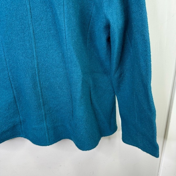 Jessica Plus Vintage Blue Wool Button Down Blazer Jacket Size 1X - Picture 9 of 12